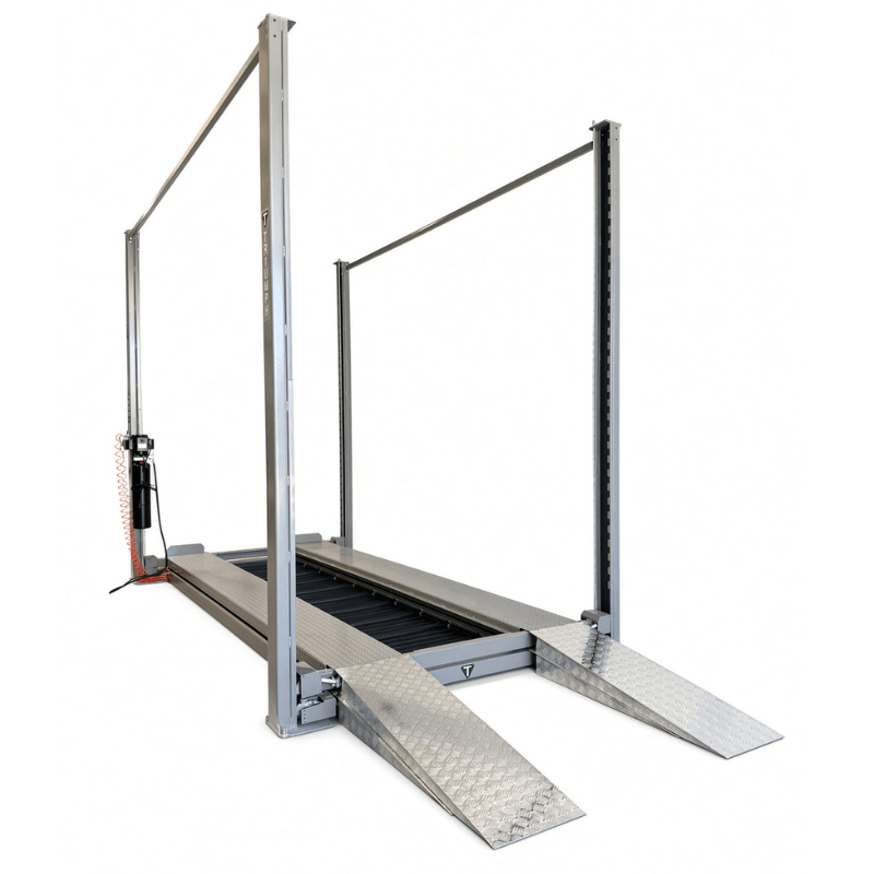 NSS-5x2 10,000 lb 3 Car Four Post Lift Side View