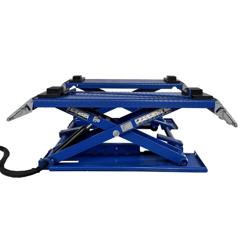 MR6.5K 38, 6,500 lb Mid-Rise Portable Scissor Car Lift Full Side View