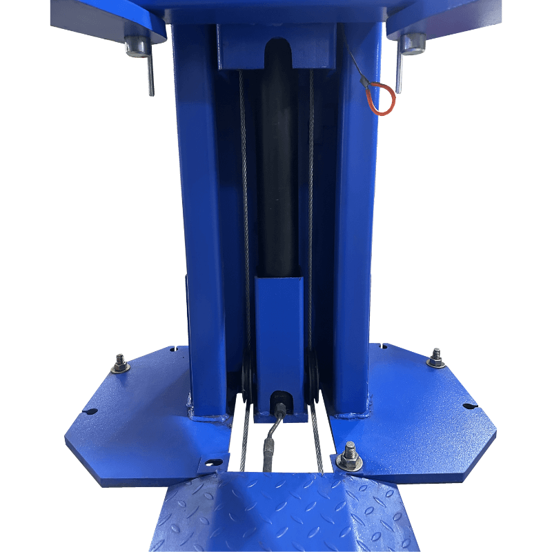Tuxedo TP12KFX 2 Post Floor Plate Car Lift 2 Cable View and Hydraulics