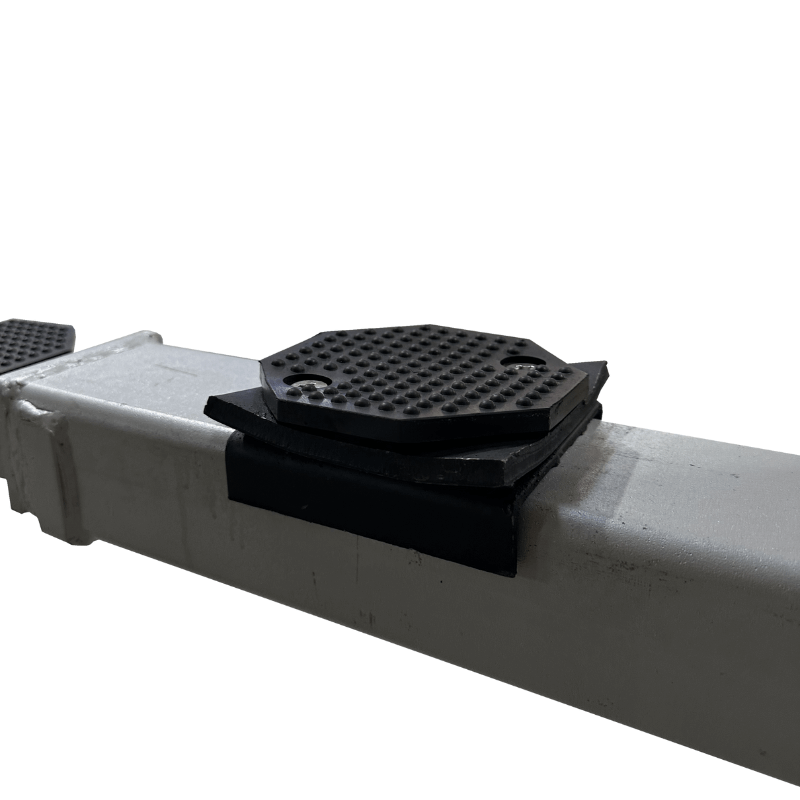 TP9KAC-TUX 9,000lb 2 Post Car Lift - Asymmetric Rubber Pad View