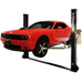 TP9KF TUX 9,000lb 2 Post Car Lift - Symmetric With Red Car Lifting