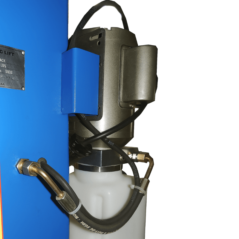 TP9KSCX, 9,000 lb 2 Post Car Lift Motor View