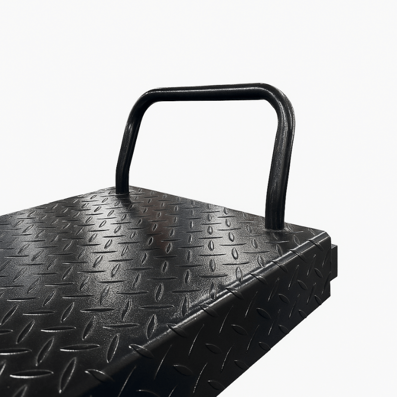 Ramp Edge View with Wheel Stoper SP 6K SS 6,000 lb Single Column Vehicle Storage Lift