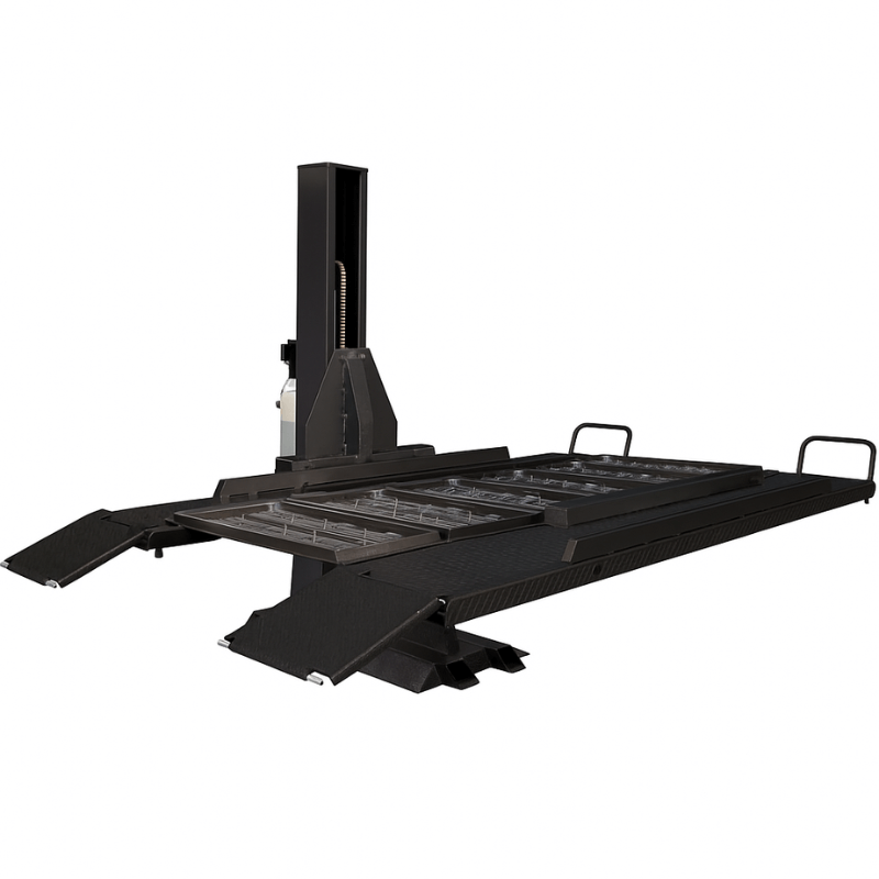 SP 6K SS 6,000 lb Single Column Vehicle Storage Lift Side View