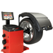 Tuxedo WB-CB66-VE Wheel Balancer Side View with Wheel and Close Hood