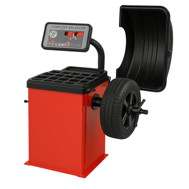 Tuxedo WB 953 Wheel Balancer  Side View with Hood Open