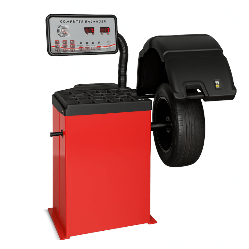 WB 953 Wheel Balancer Front View with Hood Close