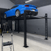 FP8K DX XLT 8,000lb Side View with Blue car Lifting High