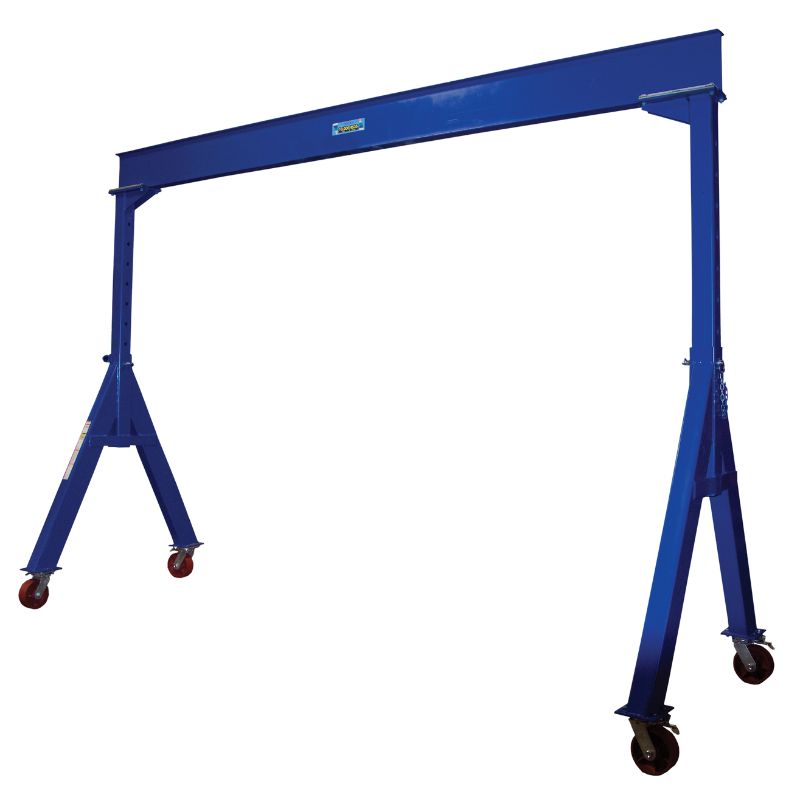 AHS-10-15-10 Steel Adjustable Height Gantry Crane by Vestil - Front View