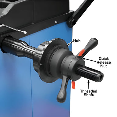 WB41 Wheel Balancer Shaft View