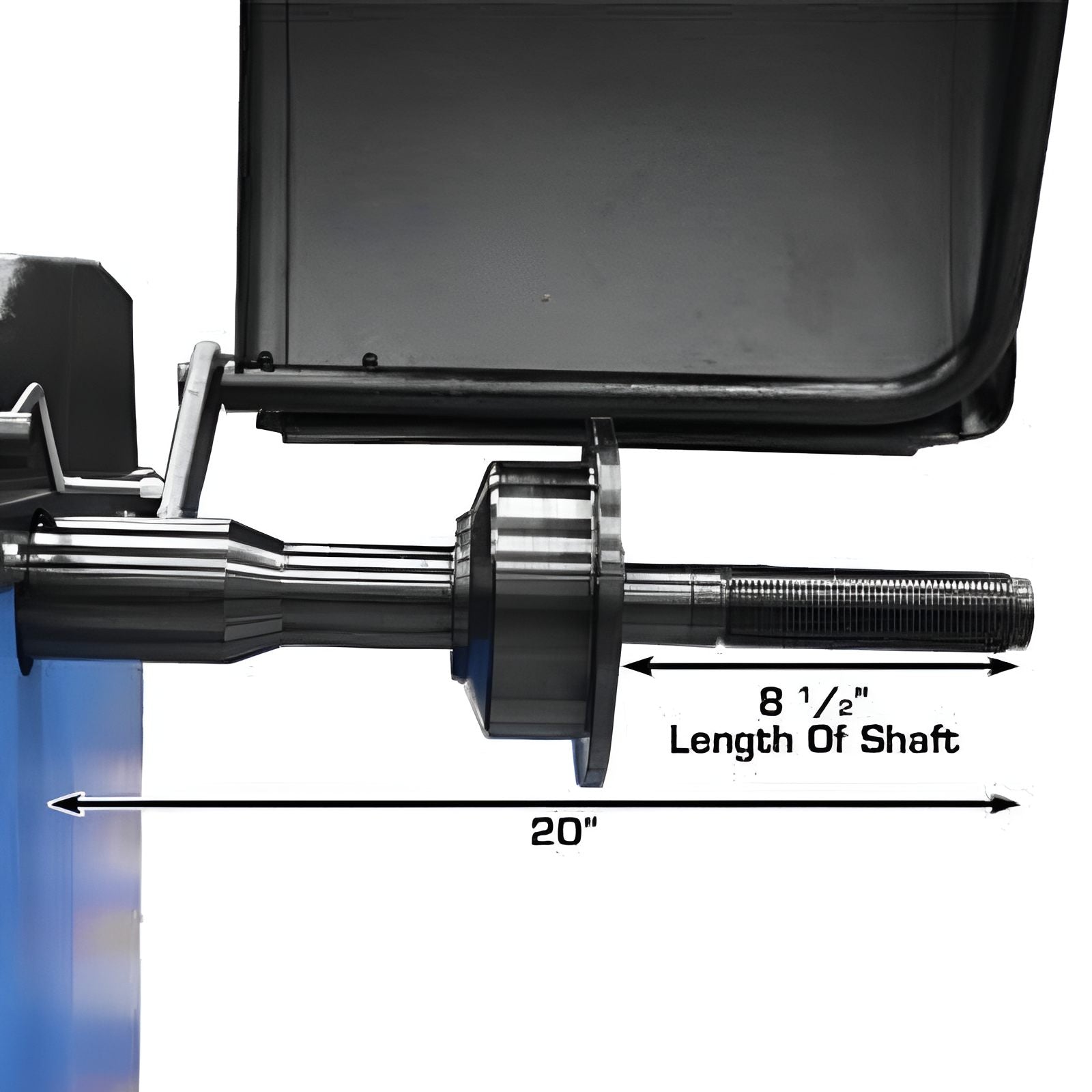 TC229 Tire Changer With WB41 Wheel Balancer Shaft View