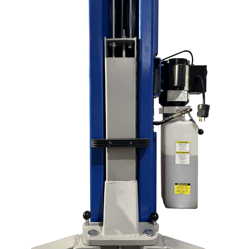 iDeal 12,000 lb TP12KSC-DX, 2 Post Car Lift - ALI Certified Base with oil tank view