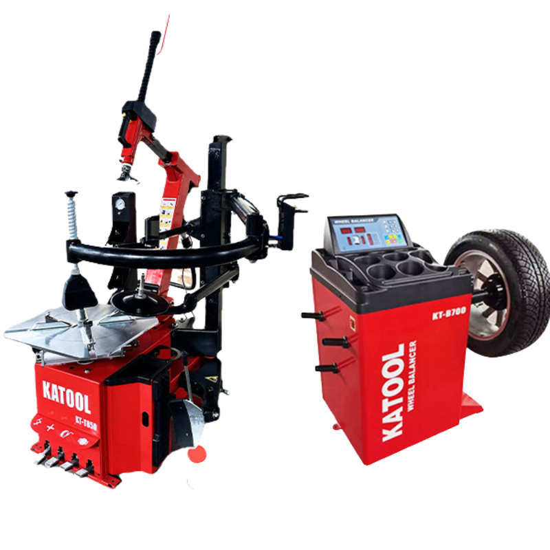 KT-T850 Tire Changer and KT-B700 Wheel Balancer by Katool - Front View
