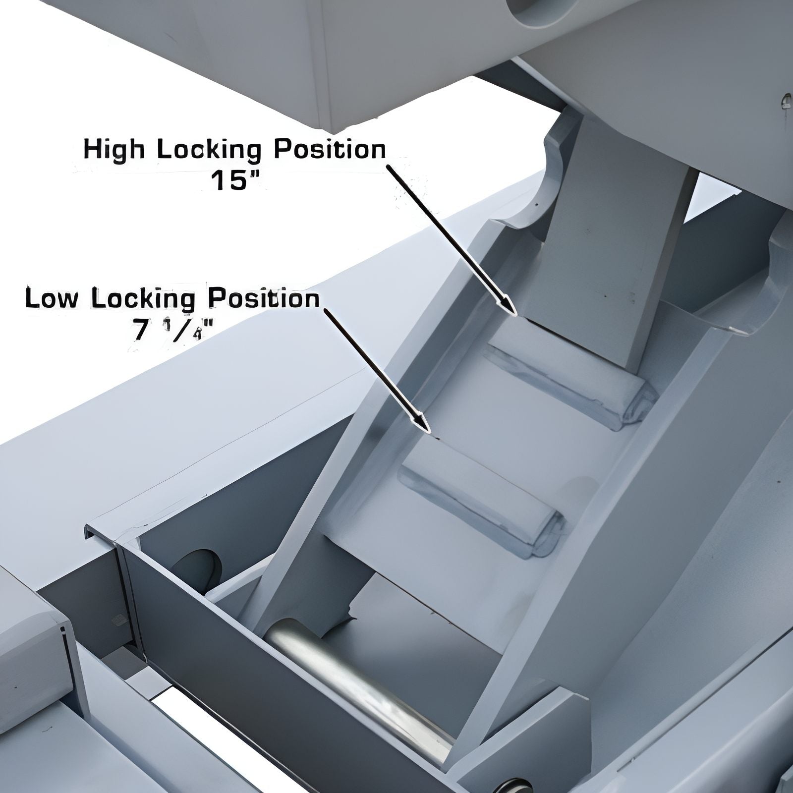 Atlas RJ-6 6,000 lb Rolling Bridge Jack Locking Position View